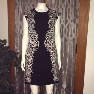 Carmen Marc Valvo Sleeveless Print Dress